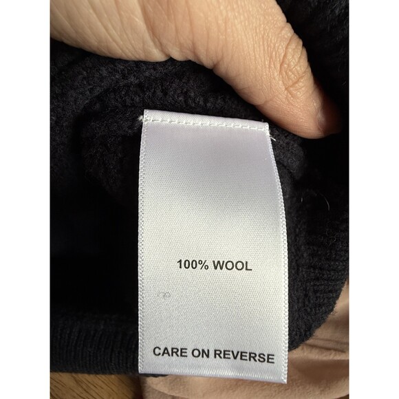 Billy Reid Quarter Zip Sweater Mens Size L Navy Ribbed Knit 100% WOOL - Picture 6 of 6